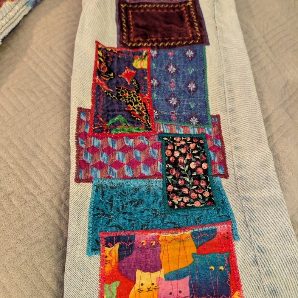 Levi's 505 Patchwork Embroidered Jeans - Picture 3 of 13